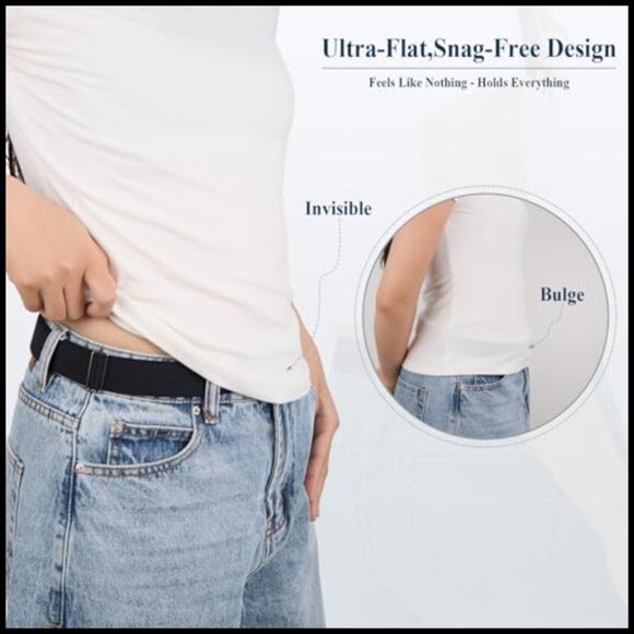 No-Show Crop Band Belt, Adjustable Tuck Band for T-Shirts & Sweaters main image 2